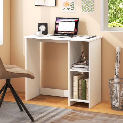 Modern Home Office Desk with 2 Storage Compartments for Organization