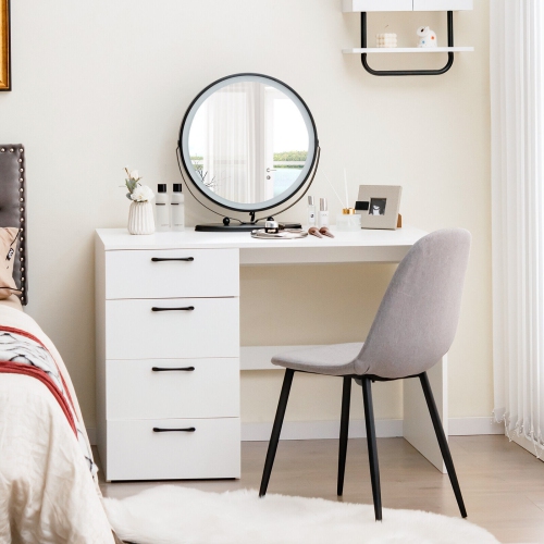 Desk with 4 Large Drawers, Ideal for Computer Work and Office Organization