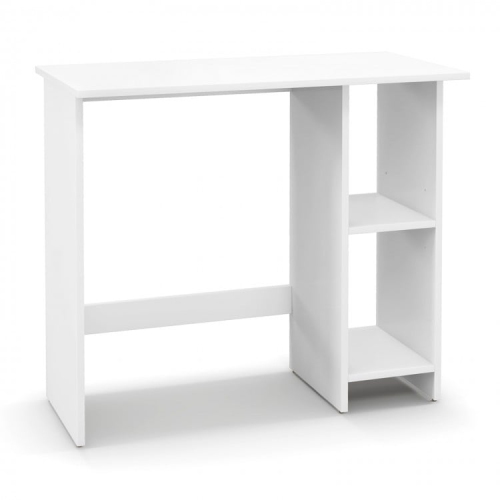 SLICKBLUE  Small Desk With Storage And Adjustable Shelf, Ideal for Home Office Or Study