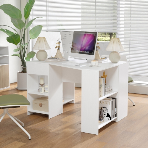 L-Shaped Executive Computer Desk with Drawer for Corner Home Office