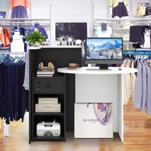 Bureau avec tablette ouverte et tiroir verrouillable pour un espace de travail organisé