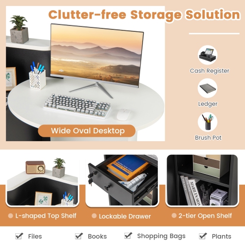 Bureau avec tablette ouverte et tiroir verrouillable pour un espace de travail organisé