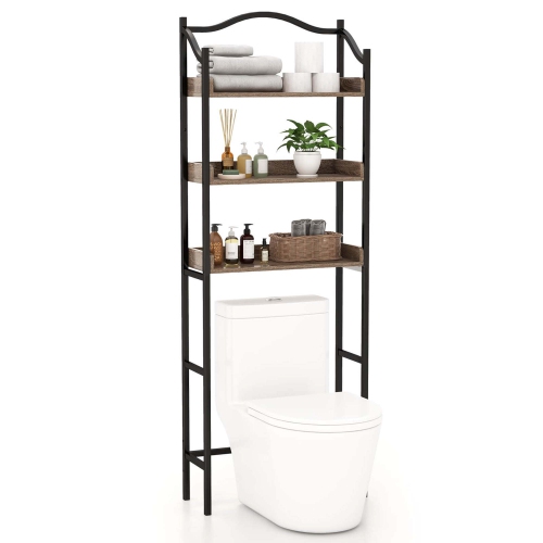 Costway 3-Tier Over-The-Toilet Bathroom Spacesaver Storage Rack Standing Shelf Organizer