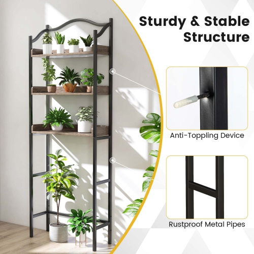 Costway 3-Tier Over-The-Toilet Bathroom Spacesaver Storage Rack Standing Shelf Organizer