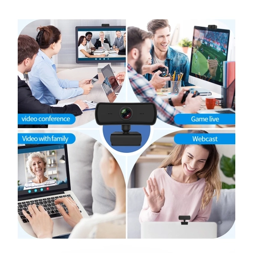 Caméra d'ordinateur Conférence en direct Mise au point fixe Plug and Play Enseignement vidéo HD Caméra Web, vidéo 2K, résolution 2560 x 1440,