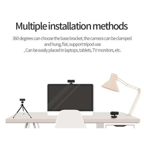 Caméra d'ordinateur Conférence en direct Mise au point fixe Plug and Play Enseignement vidéo HD Caméra Web, vidéo 2K, résolution 2560 x 1440,