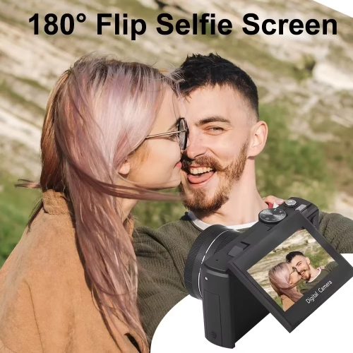 HD flip screen CCD digital camera WIFI transmission student retro micro-single entry portable card machine - white [32G memory card + card reader + 2