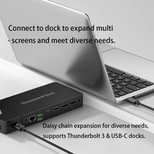 Câble de données Thunderbolt 5 complet Transmission 80&nbsp;Gb/s 240&nbsp;W chargement rapide mini hôte de type C5K Résolution 2