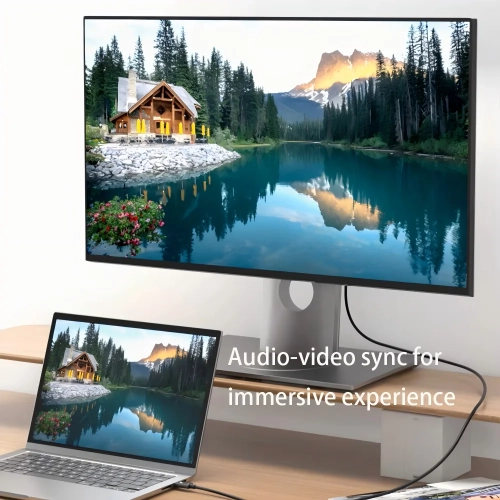 Câble de données Thunderbolt 5 complet Transmission 80&nbsp;Gb/s 240&nbsp;W chargement rapide mini hôte de type C5K Résolution 2