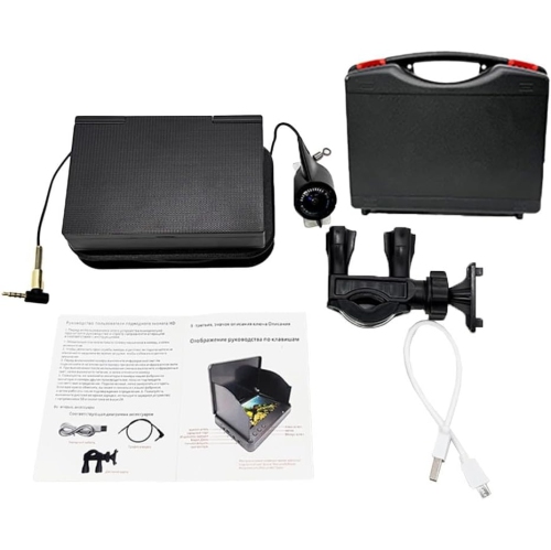 Underwater Fishing Camera, 4.3-Inch HD Display, 195 Wide View, IP67 Waterproof, Infrared Night Vision, 30m/98ft Cable, 5000mAh Battery