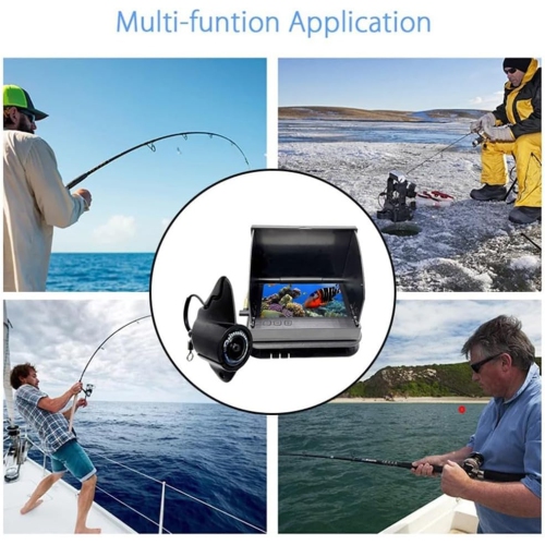 Underwater Fishing Camera, 4.3-Inch HD Display, 195 Wide View, IP67 Waterproof, Infrared Night Vision, 30m/98ft Cable, 5000mAh Battery