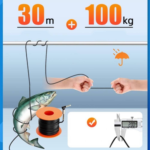 Détecteur de pêche étanche avec écran 4.3 po, caméra sous-marine Shark 195° 5000 mAh batterie équipée de 12 lumières extérieures vision