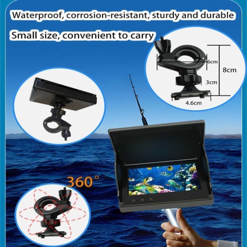 Underwater Fishing Camera, Underwater Fishing Camera, 4.3 Inch HD Ice Fishing Camera with 220° Wide View, Night Vision Portable Fish Finder, IP68