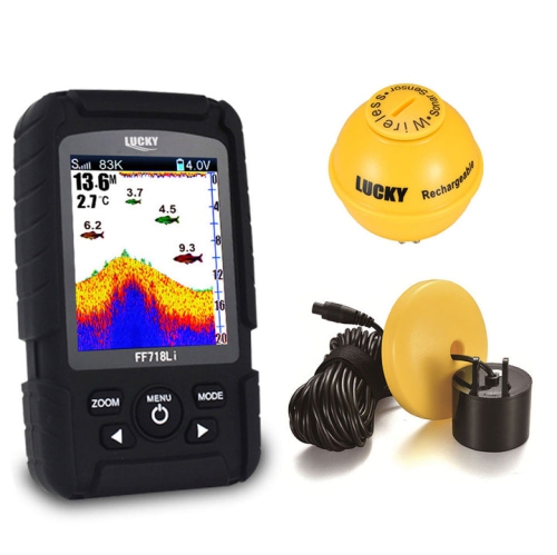 Fish Finder Wired Probe and Wireless Probe Underwater Sonar Smart Finder Fish Finder Outdoor Fishing Gear Depth Sounder and Fish Finder Fish Finder