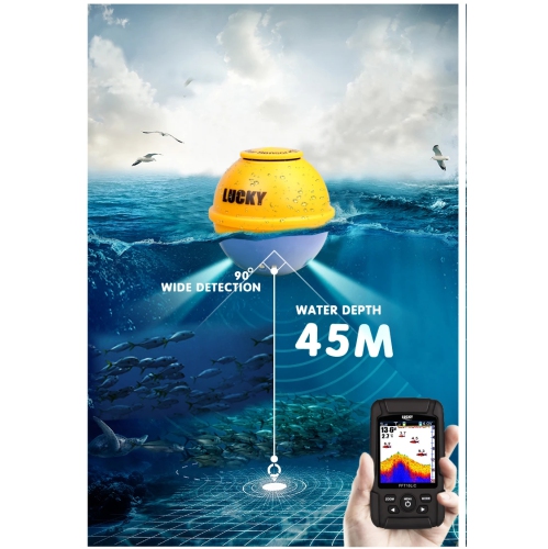 Échosondeurs Échosondeurs 300 m Échosondeur sans fil Détecteur HD Détecte à distance Produits d'extérieur pour kayak de bateau Pêche en mer