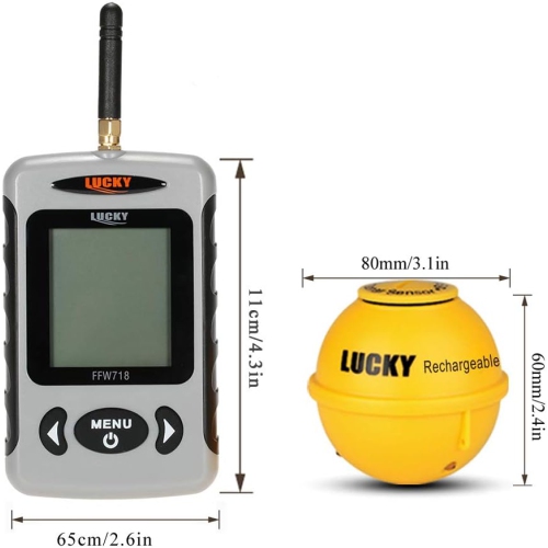 Échosondeur portatif Échosondeur sans fil Échosondeur portatif Échosondeur portatif LCD pour bateau Capteur d'écran portatif