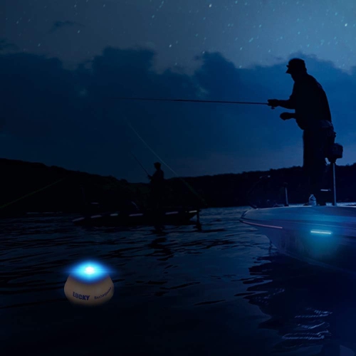 Échosondeur portatif Capteur de sondeur 147 pi Échosondeur d'eau LCD Échosondeur d'écran avec lampe attrayante pour pêche sur glace en mer