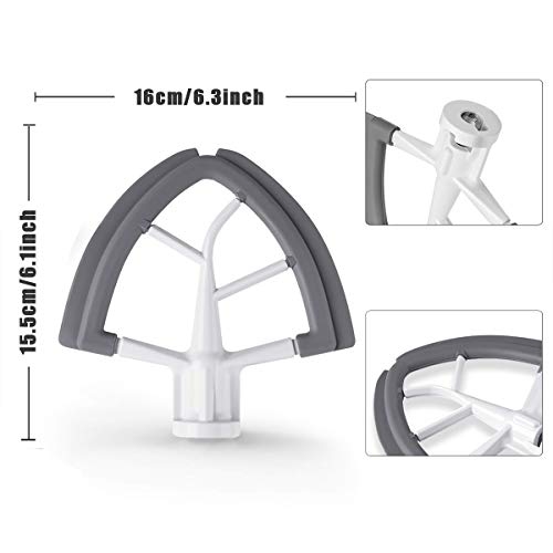 Tête de batteur de rechange pour batteur sur socle Flex Edge de KitchenAid, bol de 4,5 à 5 pintes