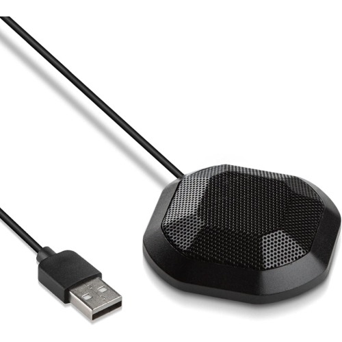 USB Conference Microphone, Omnidirectional Condenser Microphone for PC with Mute Button