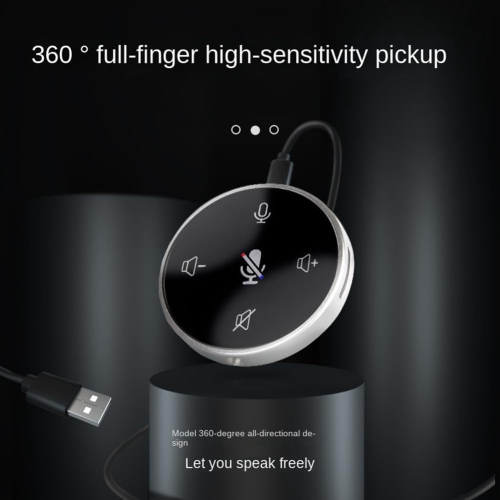 USB desktop microphone with speaker