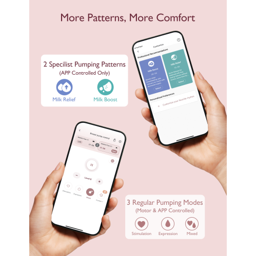 Momcozy Breast Pump Hands Free Upgraded Mobile Flow | M9, App Discreet Control Electric Breast Pump & Momcozy Bottle Brush Kit, Innovative Push-Press