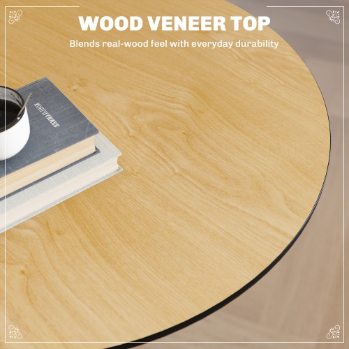 HOMCOM – Table de bar ronde pour 2 tables de bar modernes 40,2 po à hauteur de bar, cadre en acier, base antidérapante, assemblage facile pour