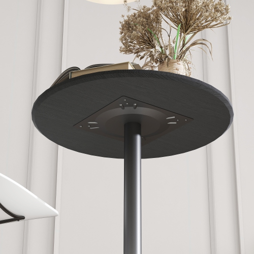 HOMCOM – Table de bar ronde pour 2 tables de bar modernes 40,2 po à hauteur de bar, cadre en acier, base antidérapante, assemblage facile pour