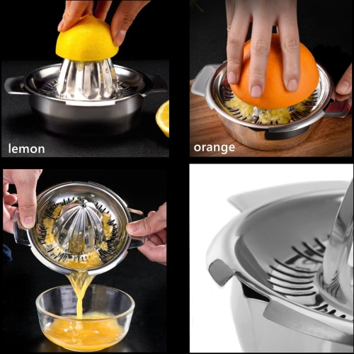 Citrus Lemon Juicer, 304 Stainless Steel Manual Juicer, Dishwasher Safe, Easy to Clean