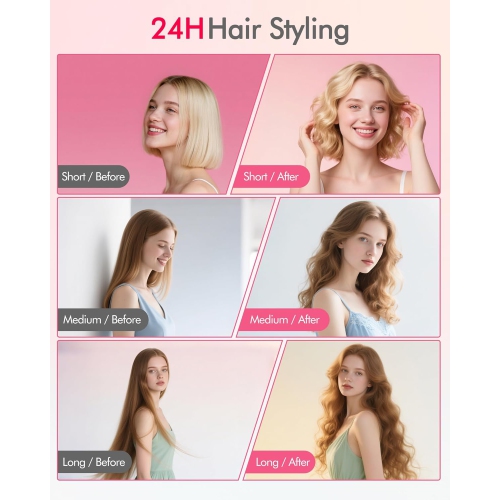 Mini Curling Iron for Travel,25mm Fast Heating Curling Wand,Small Wave Hair Curler for Short & Long Hair,Temp Control Tiny Long Barrel Hair Styling