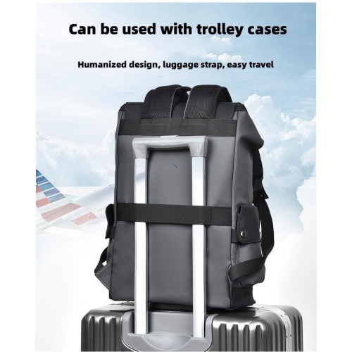 Backpack Men's Backpack Large Capacity Travel Computer Bag, Laptop Bag Suitable for Travel and Outdoor Activities - Black