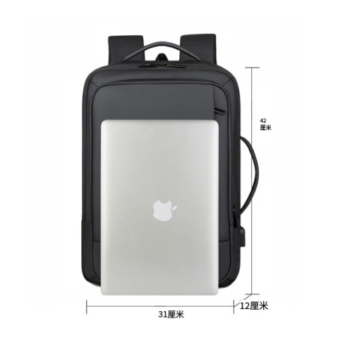 Large capacity expandable backpack for men, business travel backpack for men, backpack for men - gray