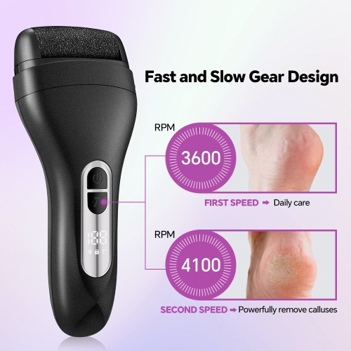 Foot Callus Remover, USB Rechargeable Foot Pedicure Tool for Removing Dead Skin and Calluses, Washable Foot Care Kit