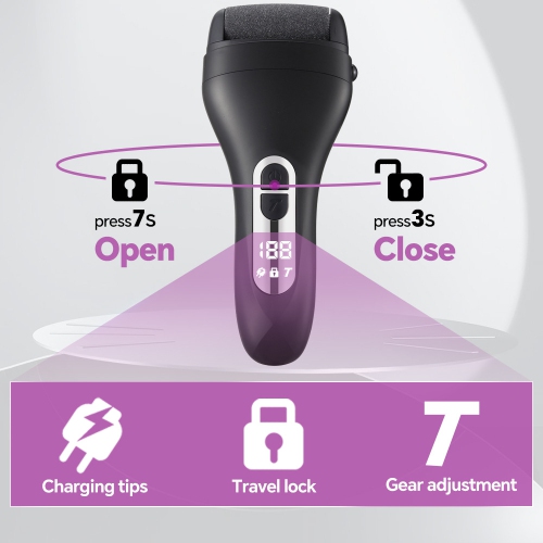 Foot Callus Remover, USB Rechargeable Foot Pedicure Tool for Removing Dead Skin and Calluses, Washable Foot Care Kit