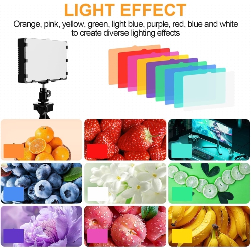 Trousse d'éclairage DEL pour photographie YOULIGHTS, éclairage studio portatif à intensité réglable, trépied réglable 54&nbsp;po, 2 unités