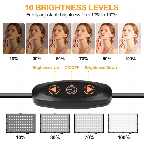 Trousse d'éclairage DEL pour photographie YOULIGHTS, éclairage studio portatif à intensité réglable, trépied réglable 54&nbsp;po, 2 unités