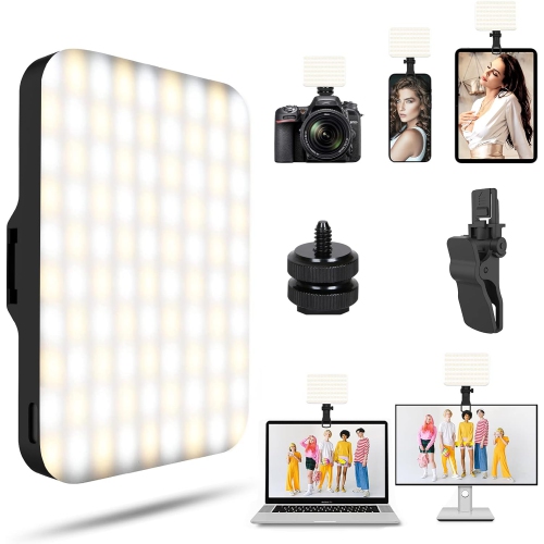 Lampe rechargeable pour égoportraits de YOULIGHTS pour téléphone LED - Lampe photo portative avec IRC de plus de 97, température de couleur jusqu'à