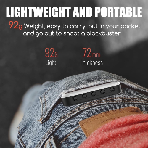 Lampe rechargeable pour égoportraits de YOULIGHTS pour téléphone LED - Lampe photo portative avec IRC de plus de 97, température de couleur jusqu'à