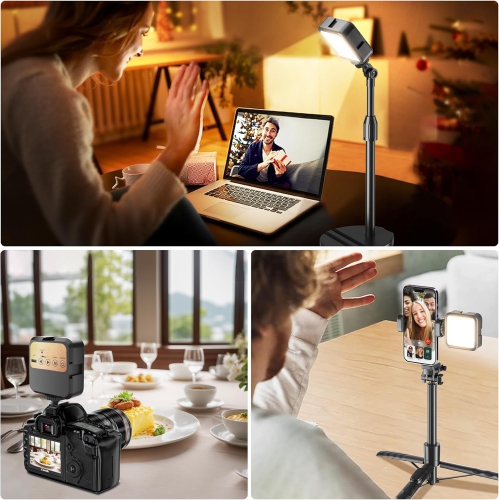 YOULIGHTS On-Camera Video Light, Rechargeable LED Mini Bright Light for Photography, Portable Camera Lighting