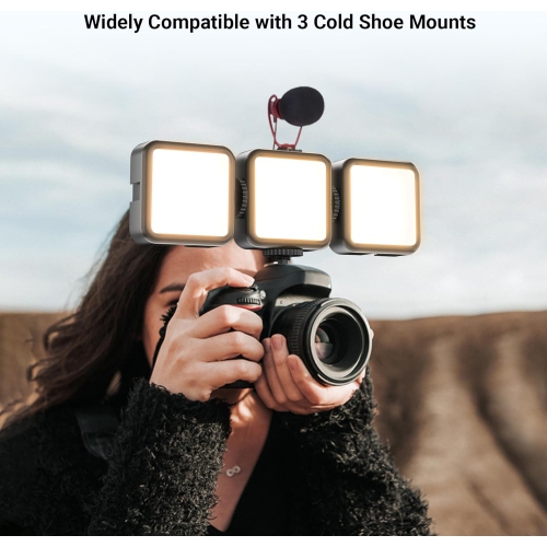 YOULIGHTS On-Camera Video Light, Rechargeable LED Mini Bright Light for Photography, Portable Camera Lighting