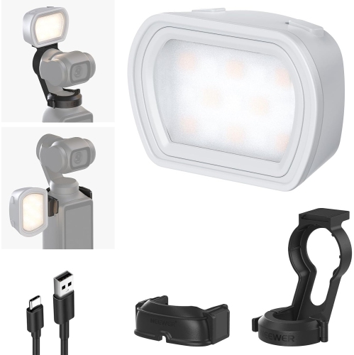 Compatible avec la lumière auxiliaire magnétique YOULIGHTS, accessoire de mini lampe de remplissage LED rechargeable USB-C 1,3&nbsp;W en plastique