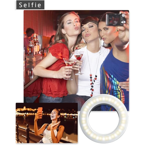 Lampe d'appoint portative rechargeable à pince pour égoportraits XINBAOHONG de YOULIGHTS avec 40 LED pour téléphone intelligent, photo et vidéo