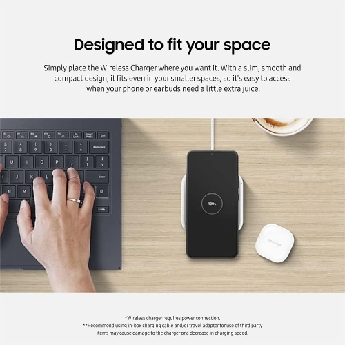 YOULIGHTS 15W Wireless Charger Single, Cordless Super Fast Charging Pad, Compact Design, LED Indicator, USB C Cable Included,