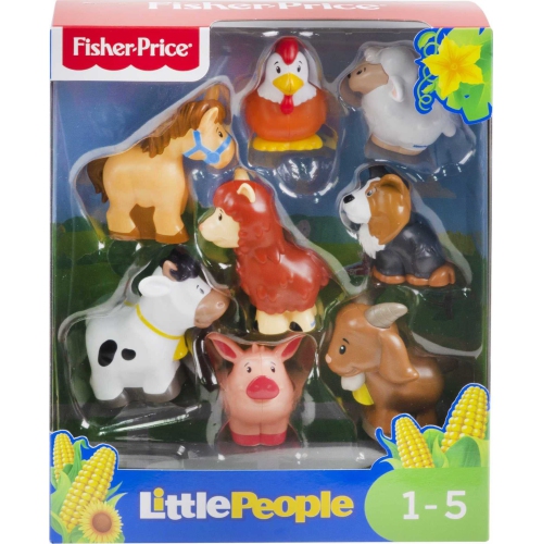 Fisher-Price Little People Toddler Toys Farm Animal Friends 8-Piece Figure Set for Pretend Play Ages 1+ Years