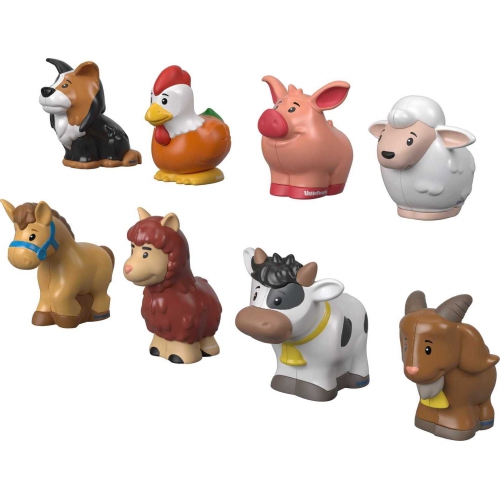 Fisher-Price Little People Toddler Toys Farm Animal Friends 8-Piece Figure Set for Pretend Play Ages 1+ Years