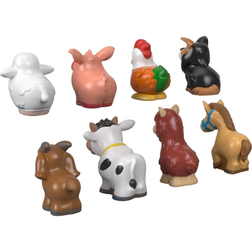 Fisher-Price Little People Toddler Toys Farm Animal Friends 8-Piece Figure Set for Pretend Play Ages 1+ Years