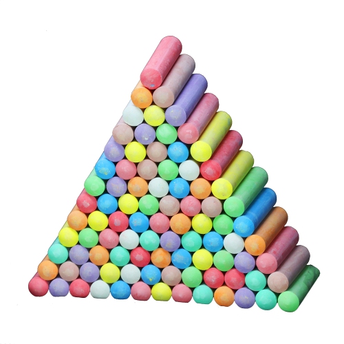 Joyin Toy 120 Pack Giant Box Non-toxic Jumbo Washable Sidewalk Chalk Set in 10 Colors