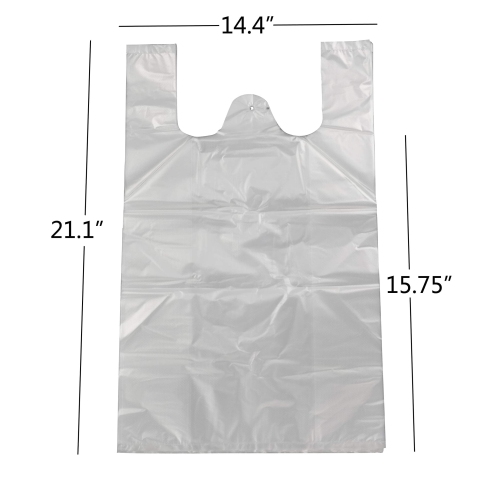 Ggbin Handled Shopping Bags/Plastic T Shirt Bags, 21.1" by 14.14"