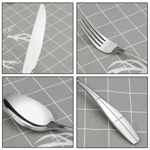 Eagrye 40-Piece Stainless Flatware Cutlery Silverware, Fork Spoon Knife, Service for 8