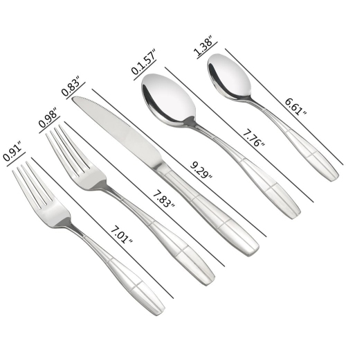 Eagrye 40-Piece Stainless Flatware Cutlery Silverware, Fork Spoon Knife, Service for 8