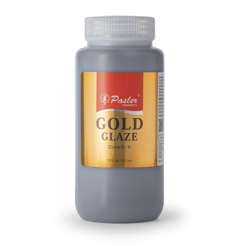 Pasler® Gold Glaze for Ceramic Pottery,Bisque,PCG01,16fl oz/473ml